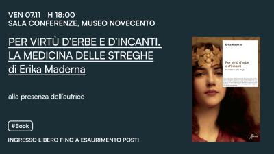Locandine presentazione libro sulle streghe di Erika Maderna