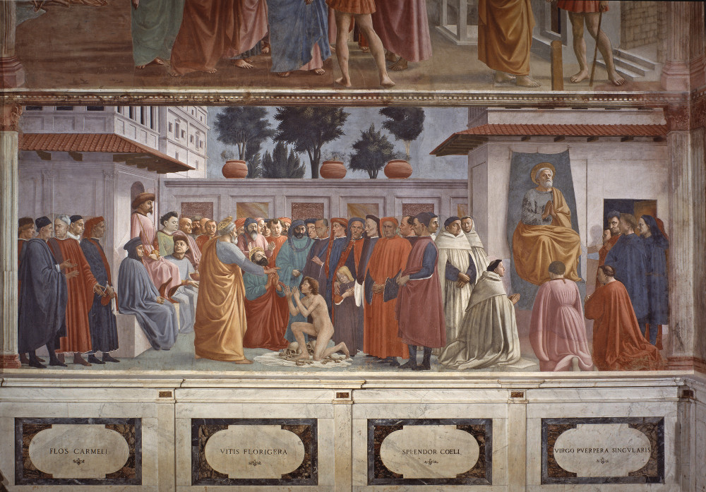 Masaccio e Filippino Lippi, La resurrezione del figlio di Teofilo e San Pietro in Cattedra