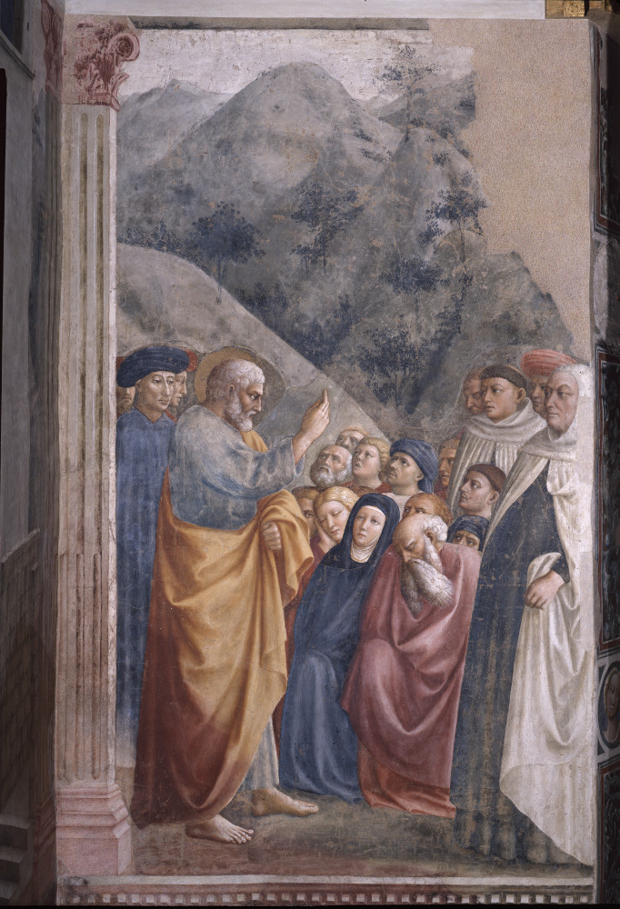 Masolino, La predica di San Pietro