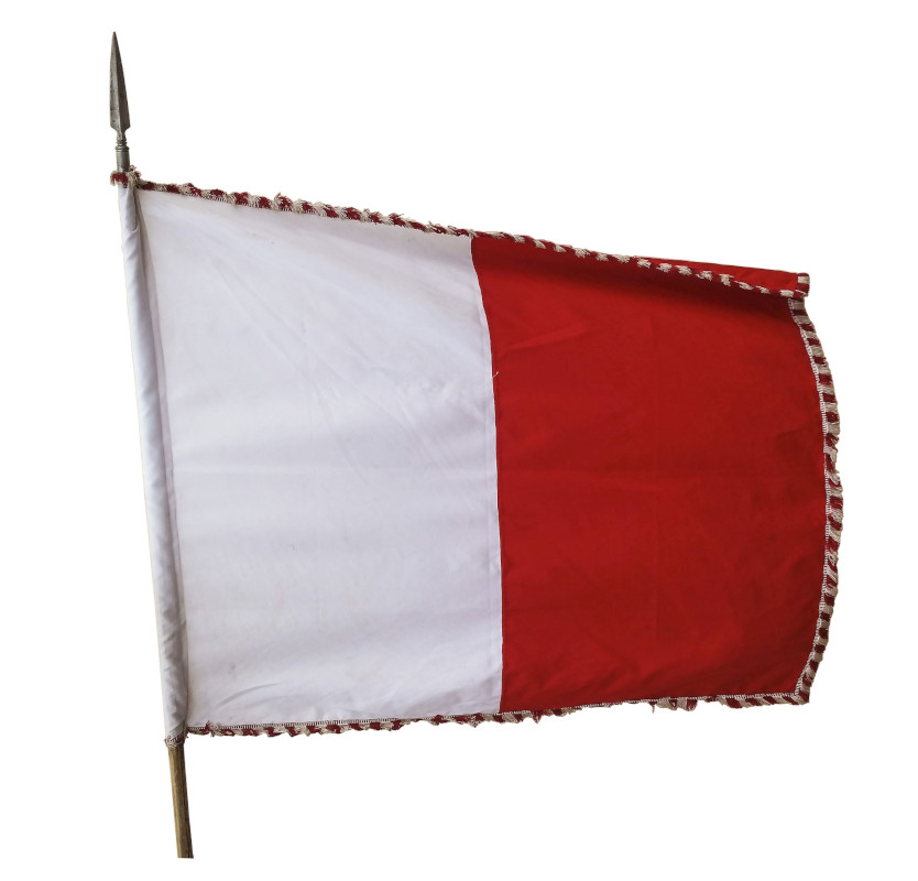 Bandiera del Comune dimezzata di bianco e rosso